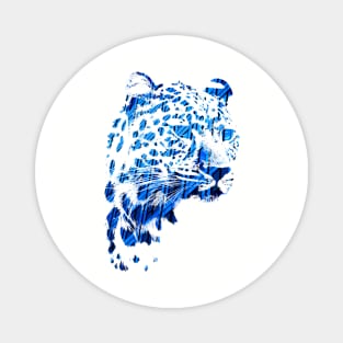 Cheetah with double exposure design Magnet